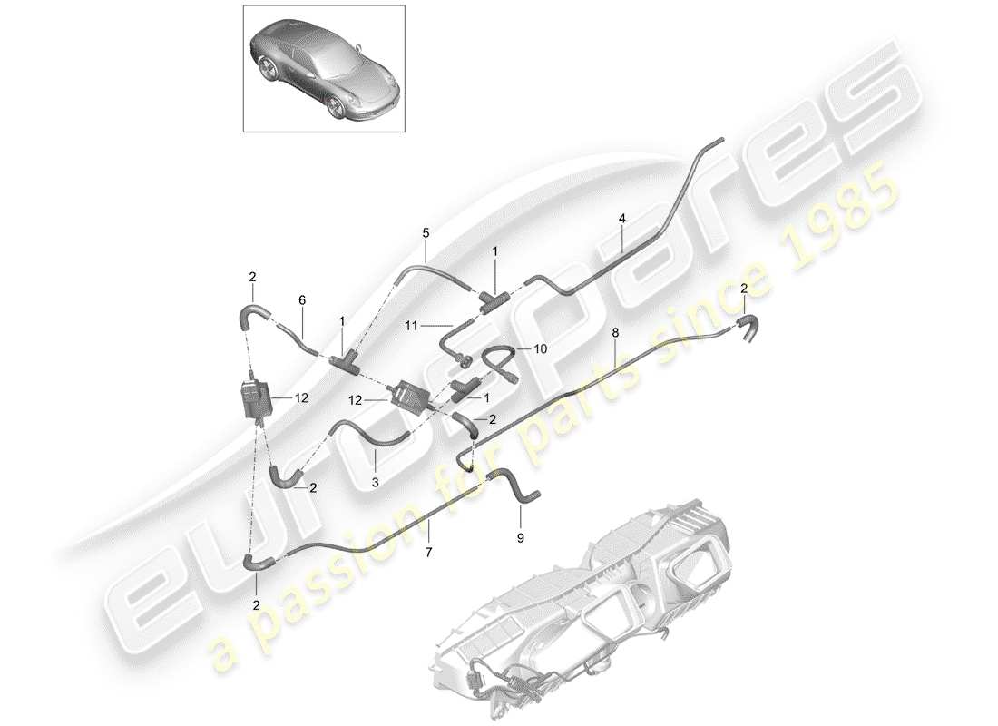 porsche 2015 (991-1) filtro dell'aria diagramma delle parti