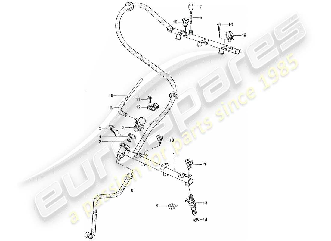 porsche 2000 (986 boxster) tubo raccolta carburante schema delle parti