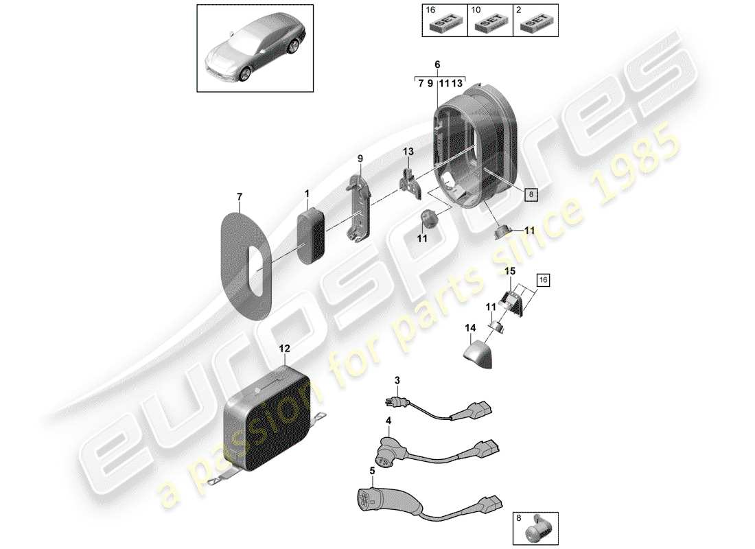 porsche 2018 (panamera 971-1) unità di controllo centrale diagramma delle parti