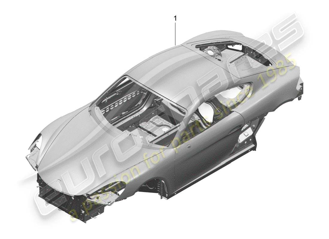 porsche 718 cayman (2020) carrozzeria diagramma delle parti