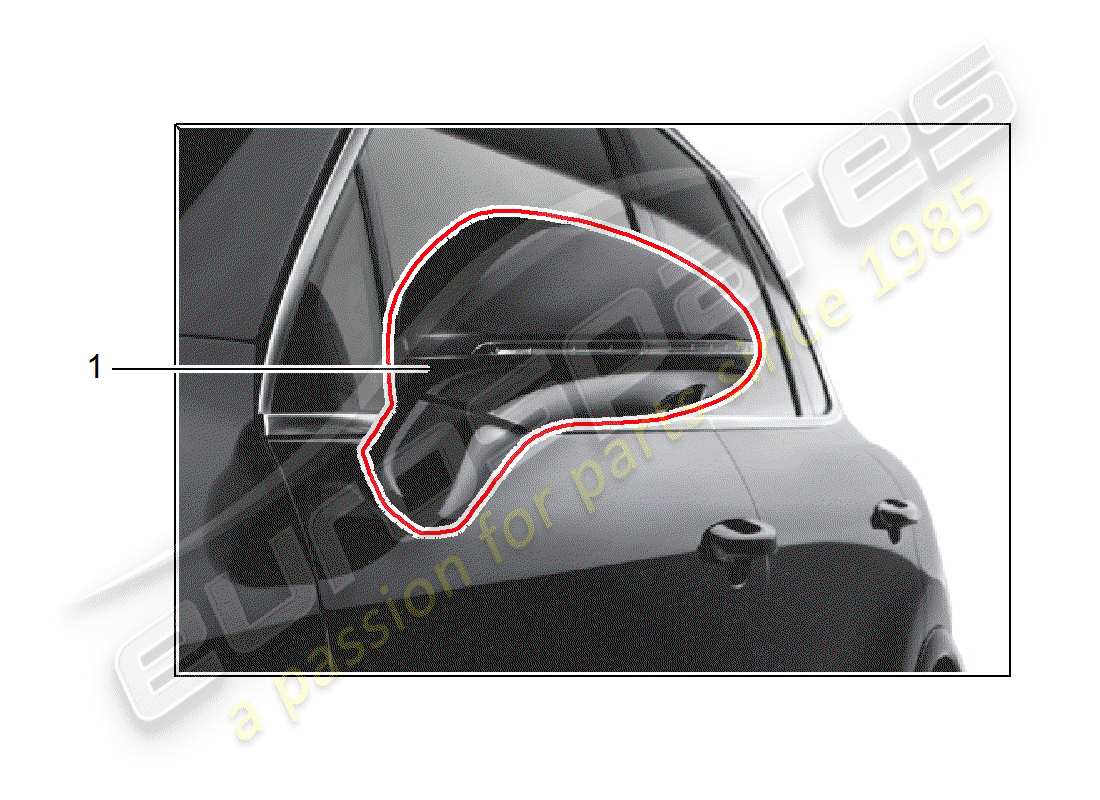 porsche 2014 (tequipment cayenne) specchio retrovisore schema delle parti