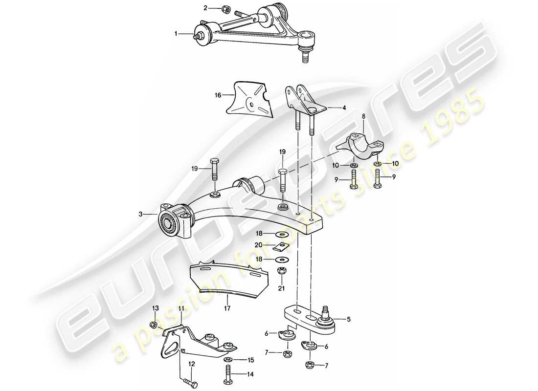 porsche 1986 (928) braccio di controllo del track - f 92-gs861 000>> - d - mj 1986>> - mj 1986 diagramma delle parti