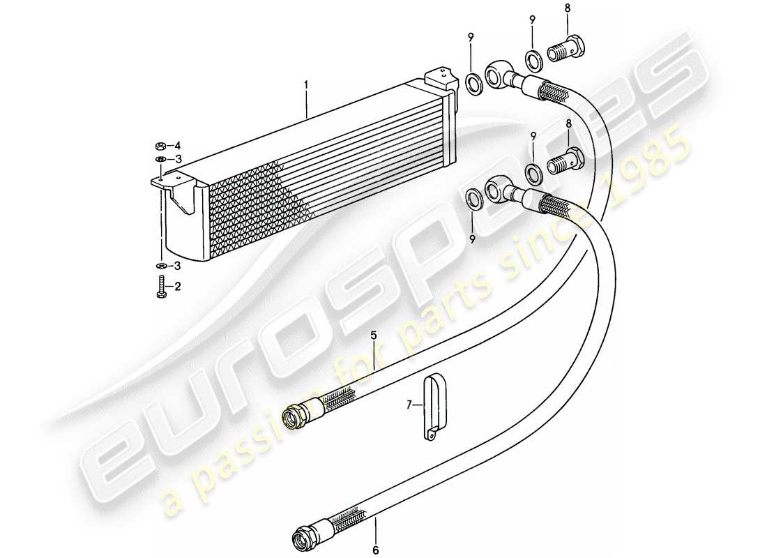 porsche 1987 (911) modello speciale - design a naso piatto - radiatore olio - d - mj 1988>> schema delle parti