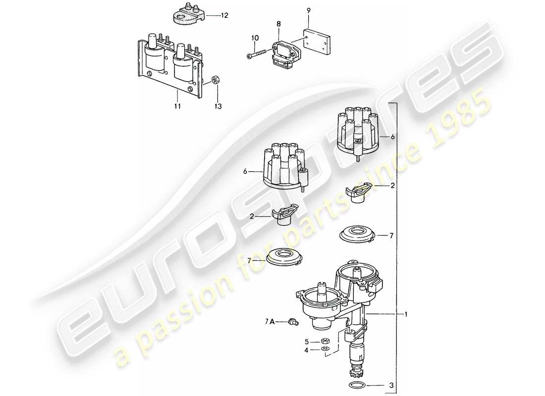 porsche 1995 (993) impianto elettrico del motore 1 diagramma delle parti