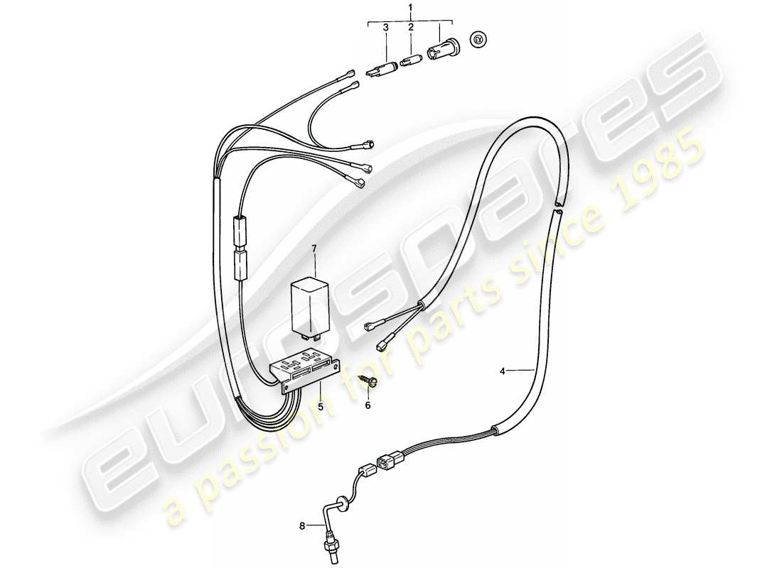 porsche 1989 (911) controllo delle emissioni diagramma delle parti