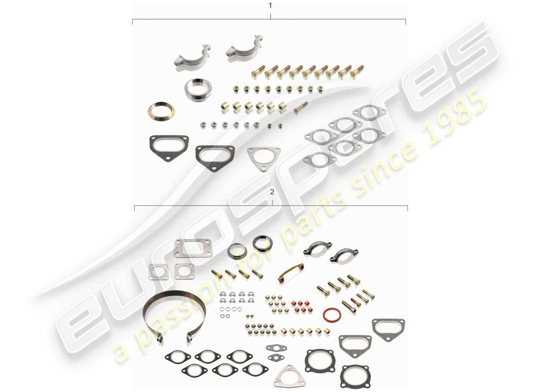 porsche 1986 (911) montaggio - kit riparazione - set manutenzione diagramma delle parti