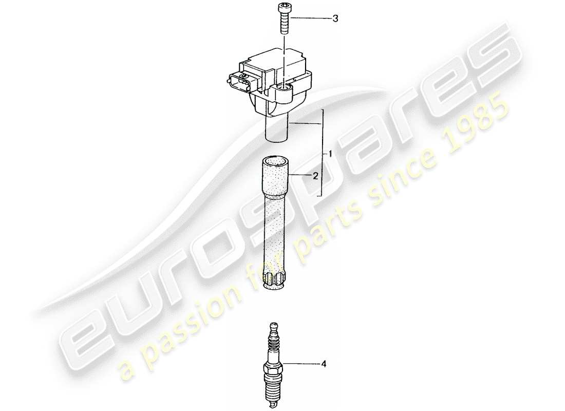 porsche 2005 (996) sistema di accensione diagramma delle parti