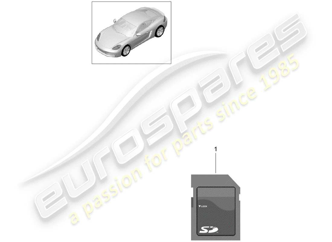 porsche 2020 (718 cayman) scheda di memoria sd per l'aggiornamento diagramma delle parti