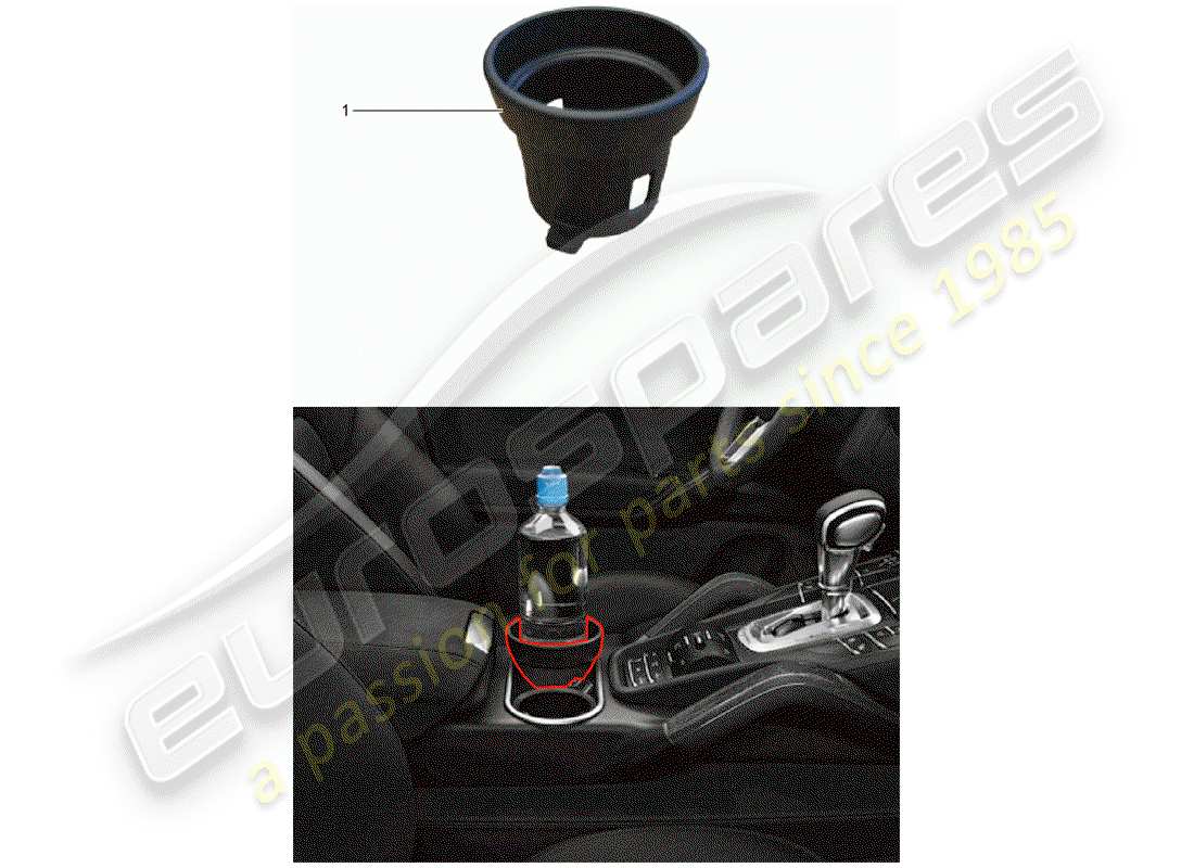 porsche 2007 (tequipment cayenne) portabicchieri diagramma delle parti