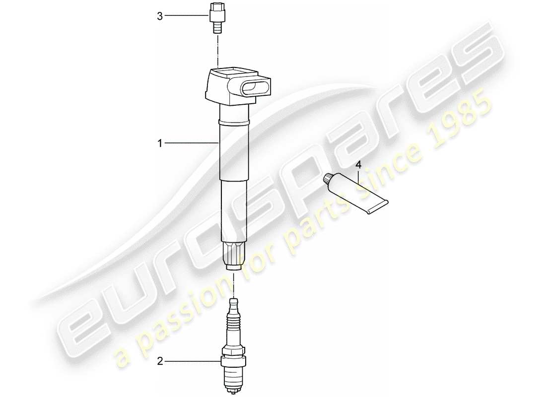 porsche 2017 (cayenne e2 92a) sistema di accensione diagramma delle parti
