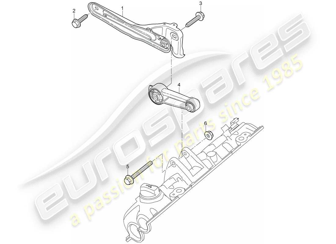 porsche 2008 (cayenne e1 9pa) paranco di sollevamento del motore diagramma delle parti
