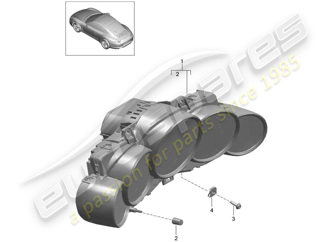 porsche 2015 (991-1) strumenti diagramma delle parti