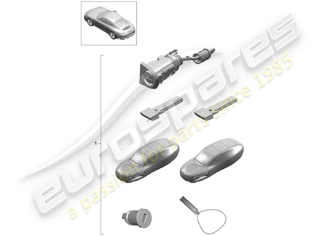 porsche 2017 (991-2) schema delle parti del kit di riparazione
