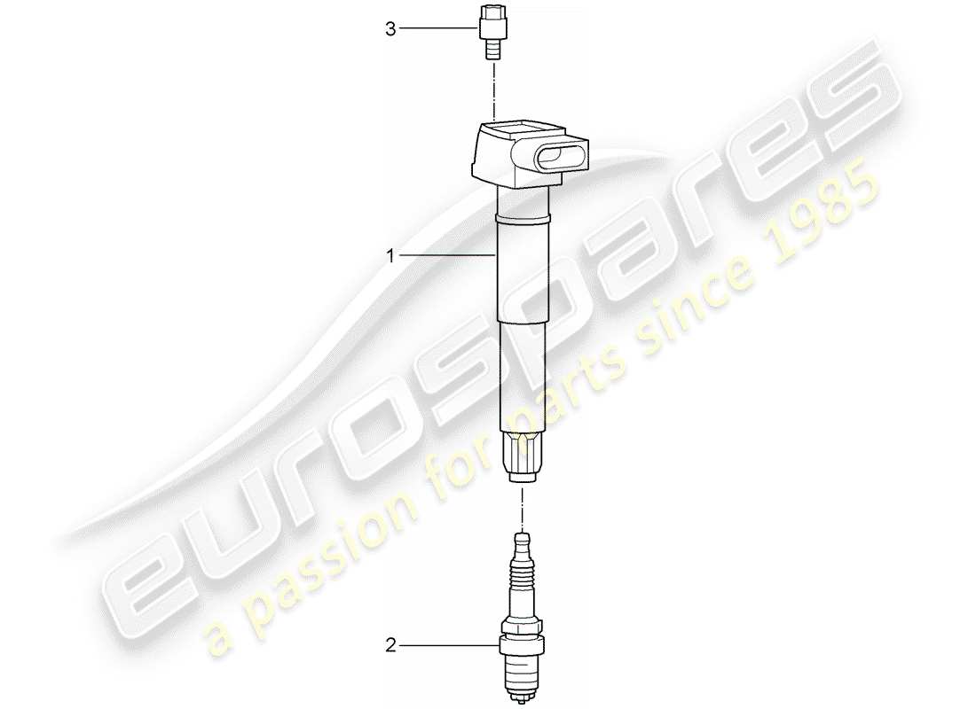 porsche 2010 (cayenne e1 9pa) sistema di accensione diagramma delle parti