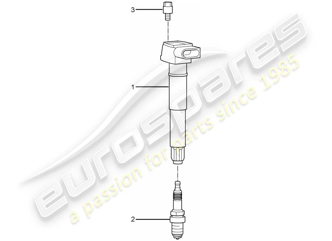 porsche 2011 (987 cayman) sistema di accensione diagramma delle parti