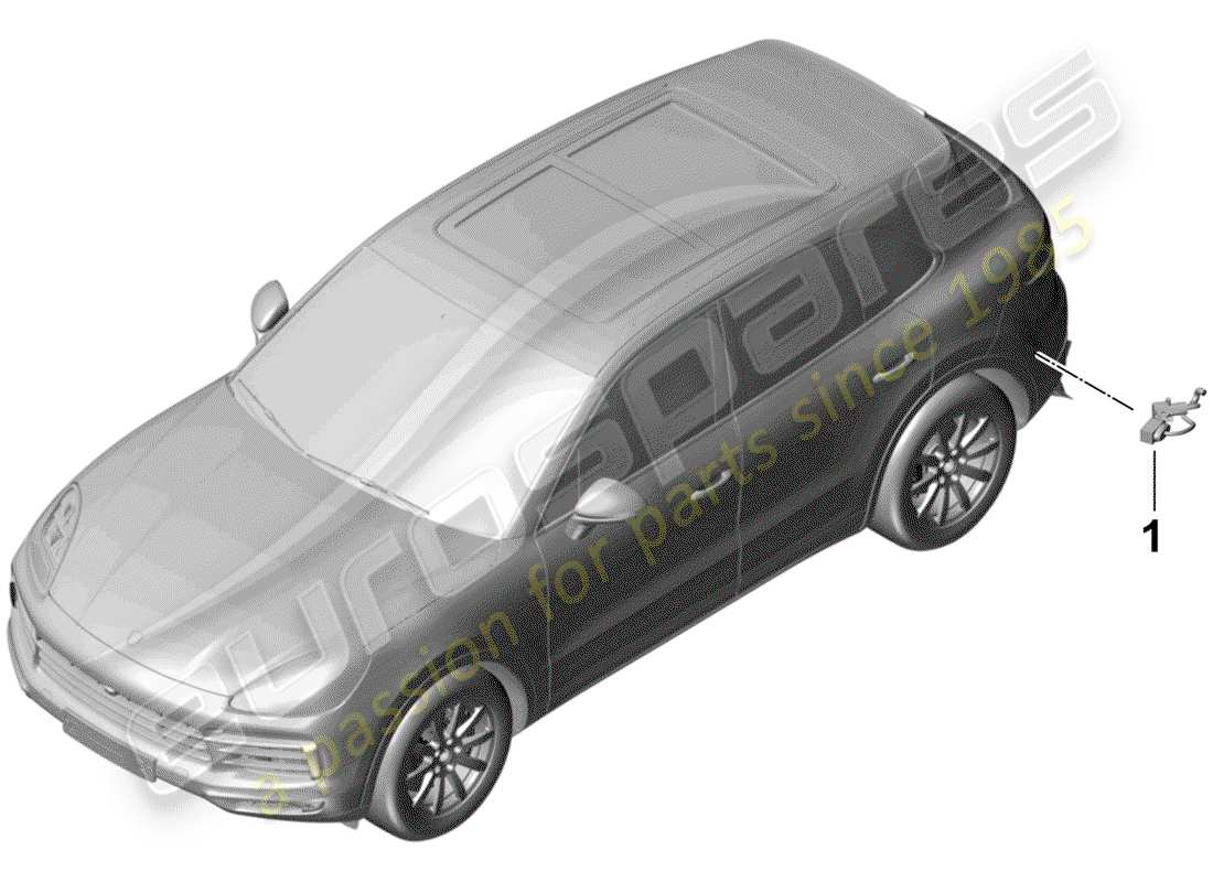 porsche 2020 (cayenne e3 9ya/9yb) cablaggio per schema delle parti