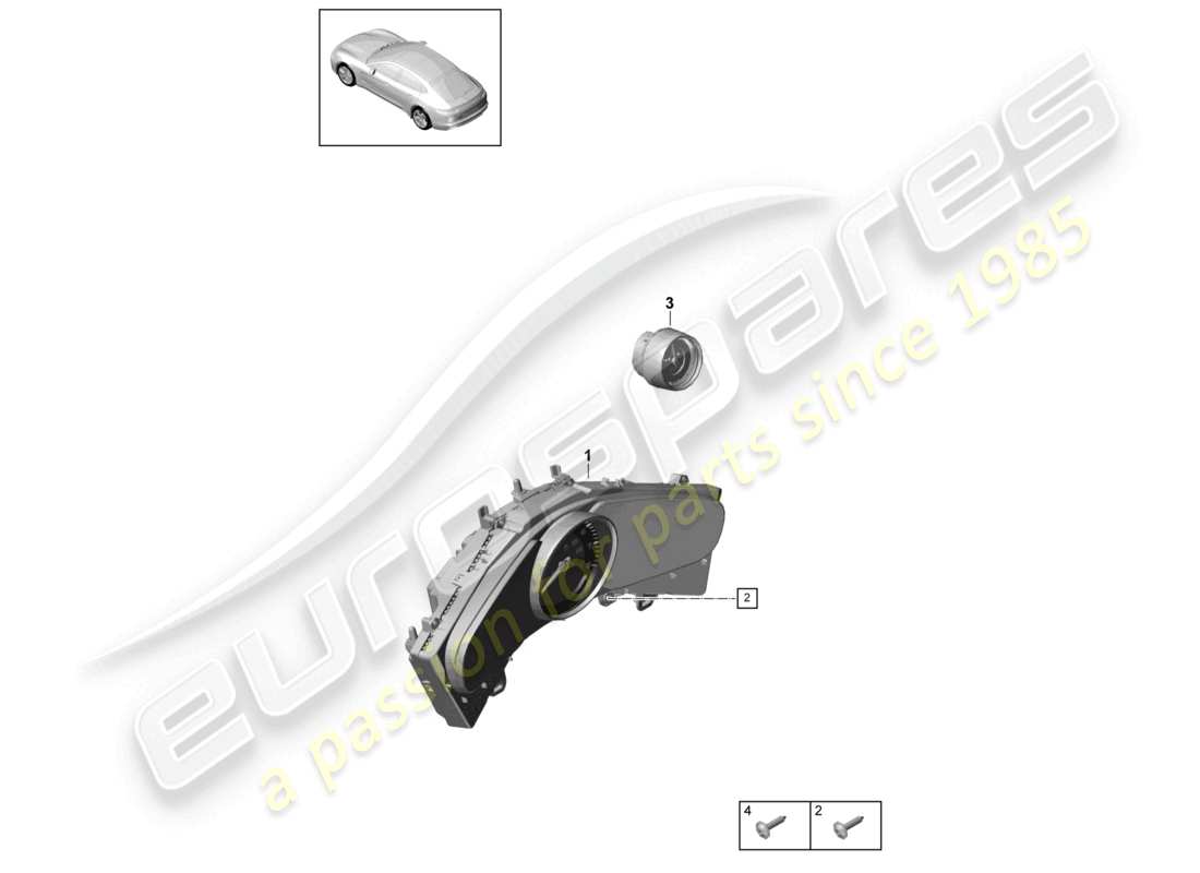 porsche 2020 (panamera 971-1) cronometro combinato d - 24.06.2019>> diagramma delle parti
