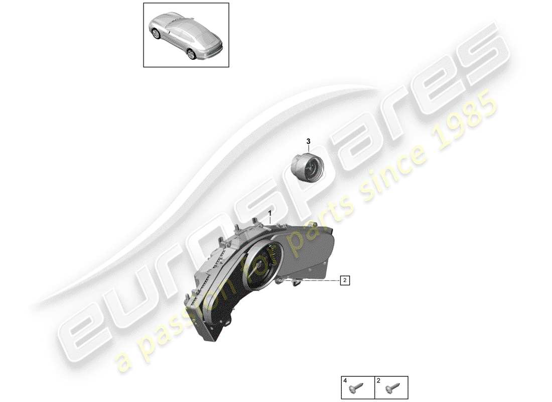 porsche 2020 (panamera 971-1) strumentazione diagramma delle parti