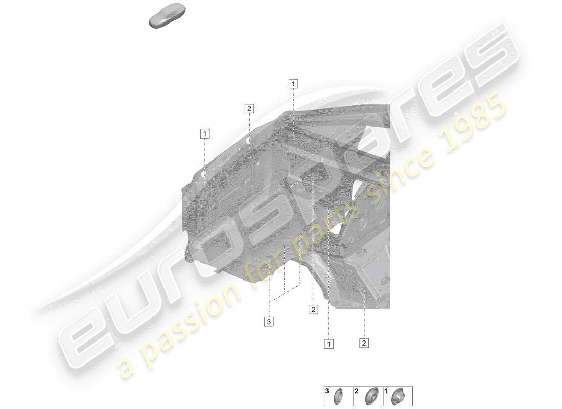 porsche 2019 (992-1) tappi per il corpo diagramma delle parti