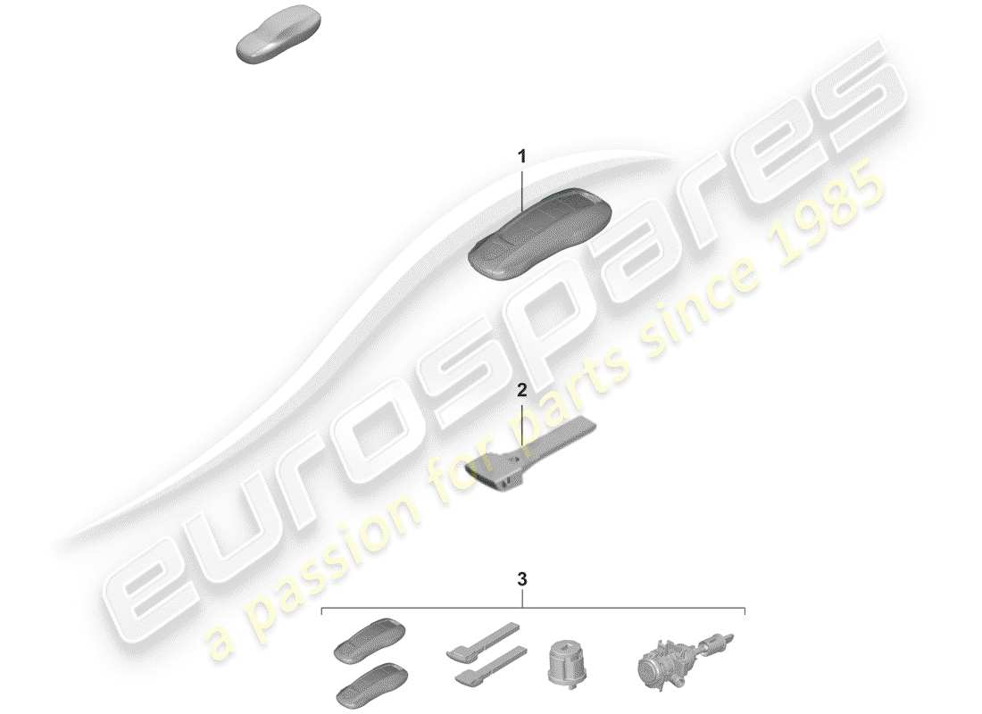 porsche 2019 (992-1) trasmettitore portatile diagramma delle parti