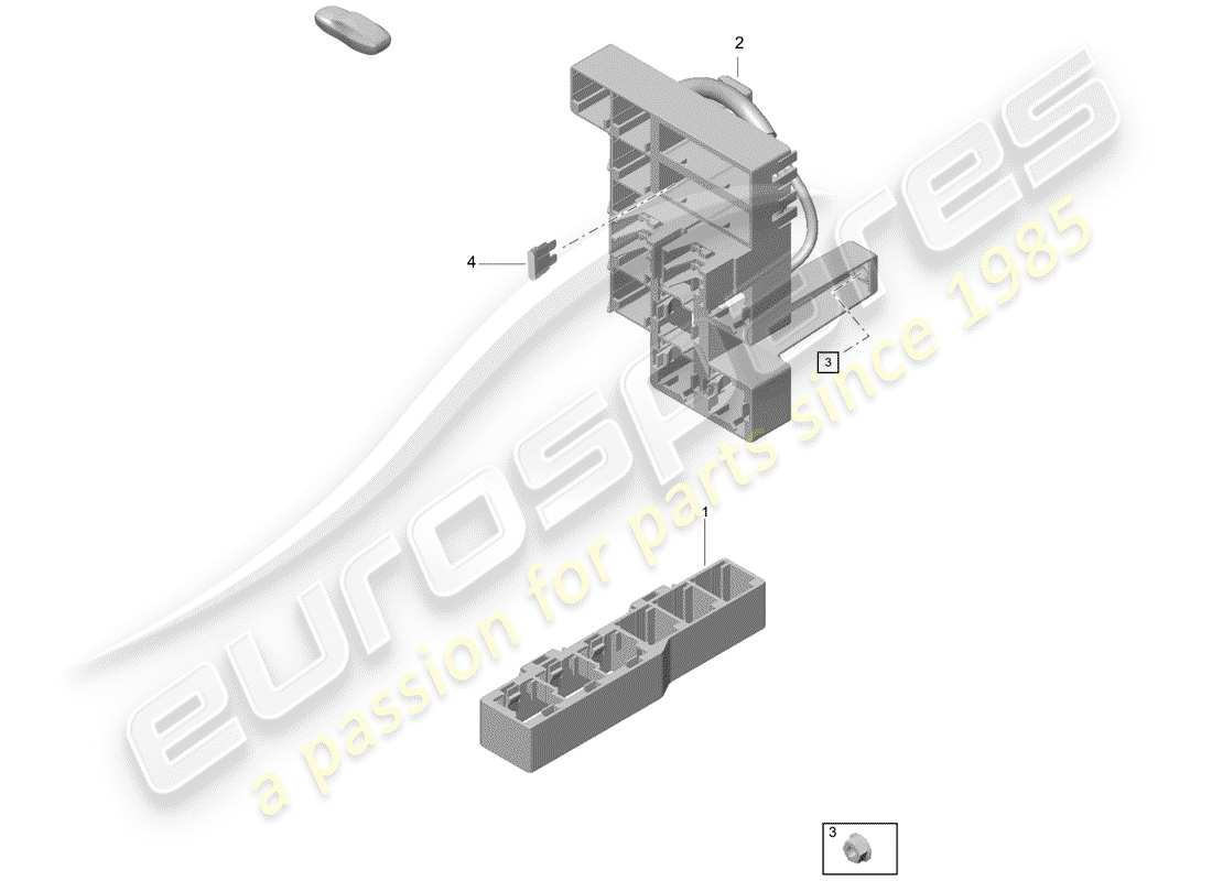porsche 2019 (718 boxster spyder) scatola dei fusibili/piastra relè diagramma delle parti