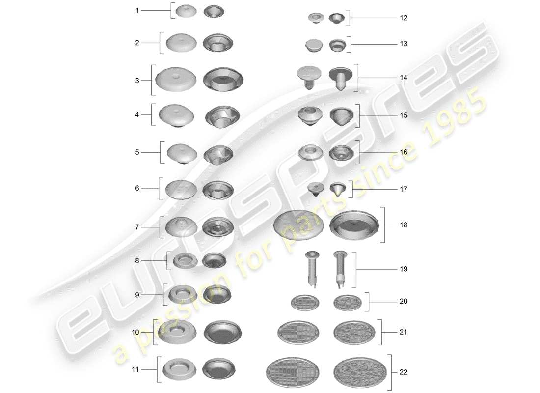porsche 991 (2013) diagramma delle parti della spina