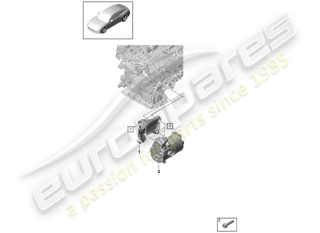 porsche 2018 (panamera 971-1) cintura a costine diagramma delle parti