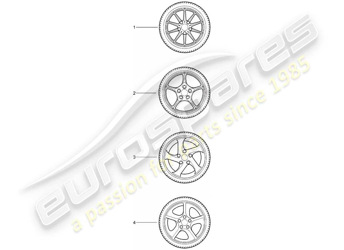 porsche 1993 (tequipment) set di ruote dentate diagramma delle parti