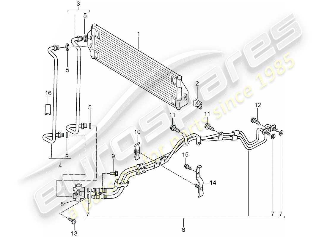 porsche 2007 (cayenne e1 9pa) tiptronic diagramma delle parti