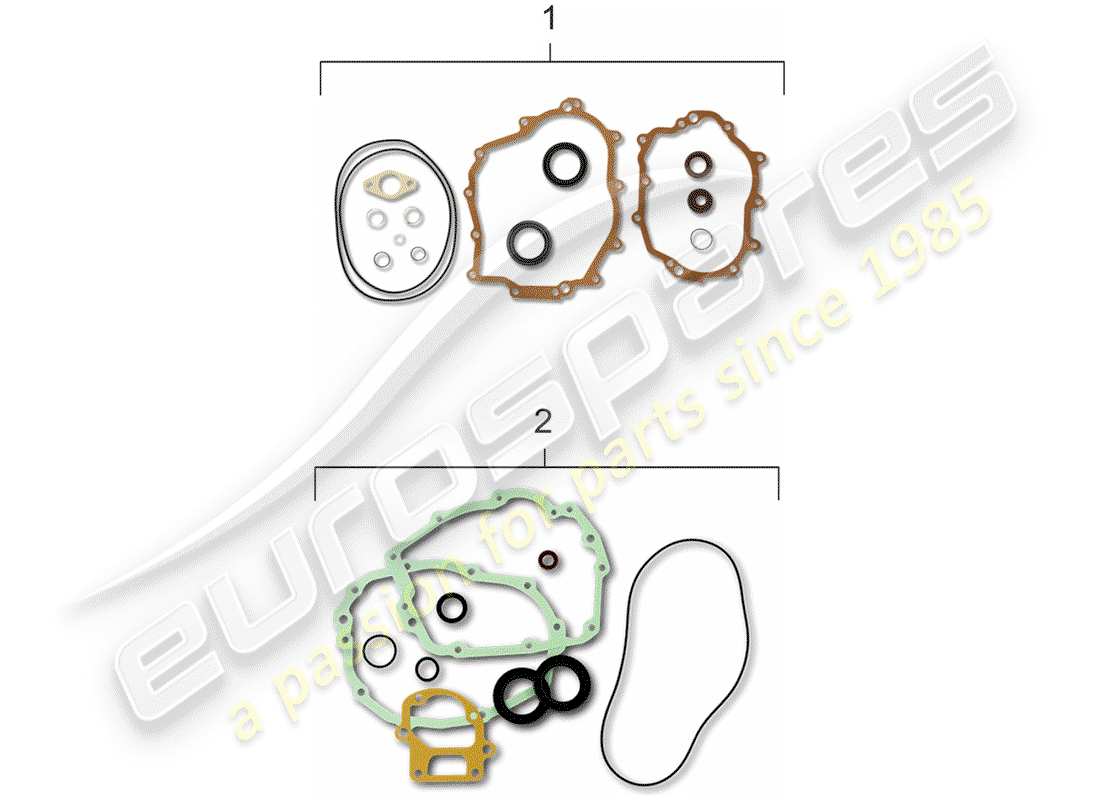 porsche 1987 (911) set guarnizioni diagramma delle parti