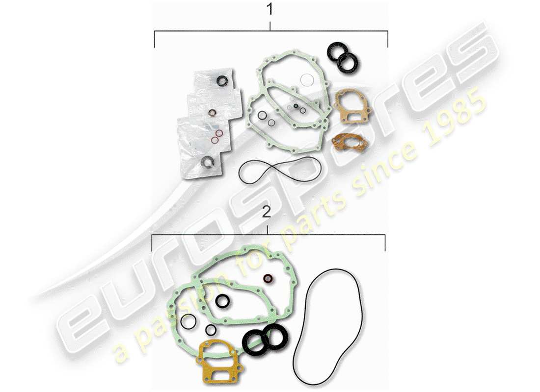 porsche 1986 (911) set guarnizioni diagramma delle parti