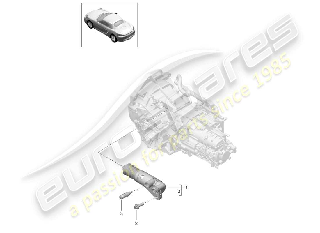 porsche 2020 (718 boxster) cilindro ricevitore della frizione diagramma delle parti