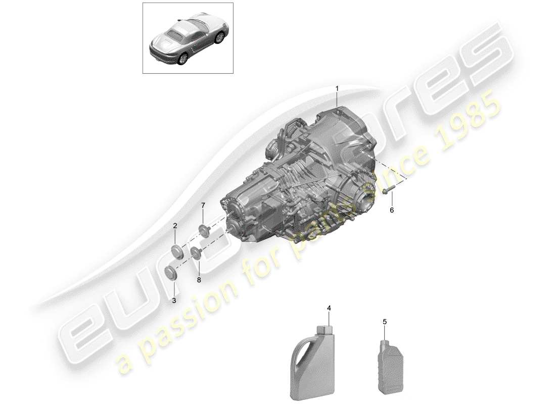 porsche 2020 (718 boxster) - per favore - diagramma delle parti