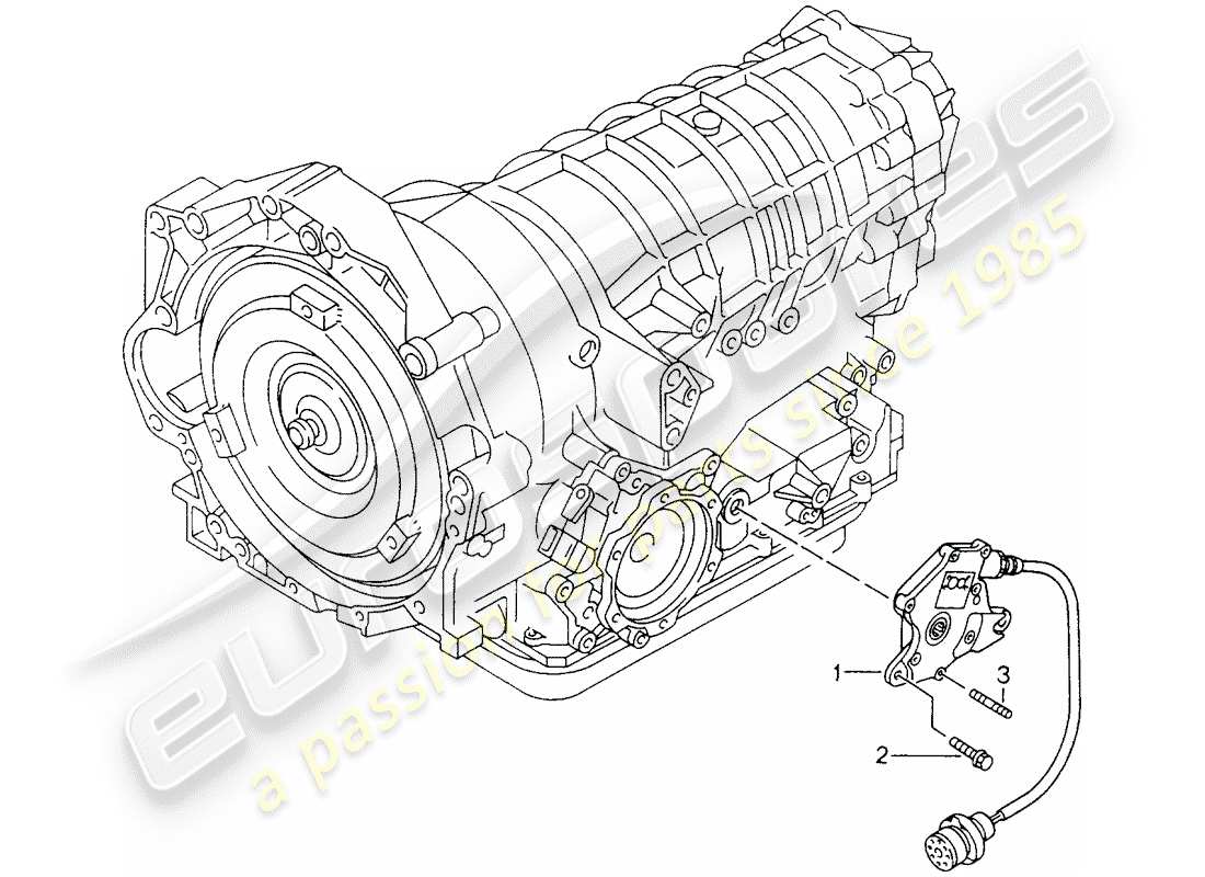 porsche 2001 (986 boxster) tiptronic - interruttore di trasmissione schema delle parti