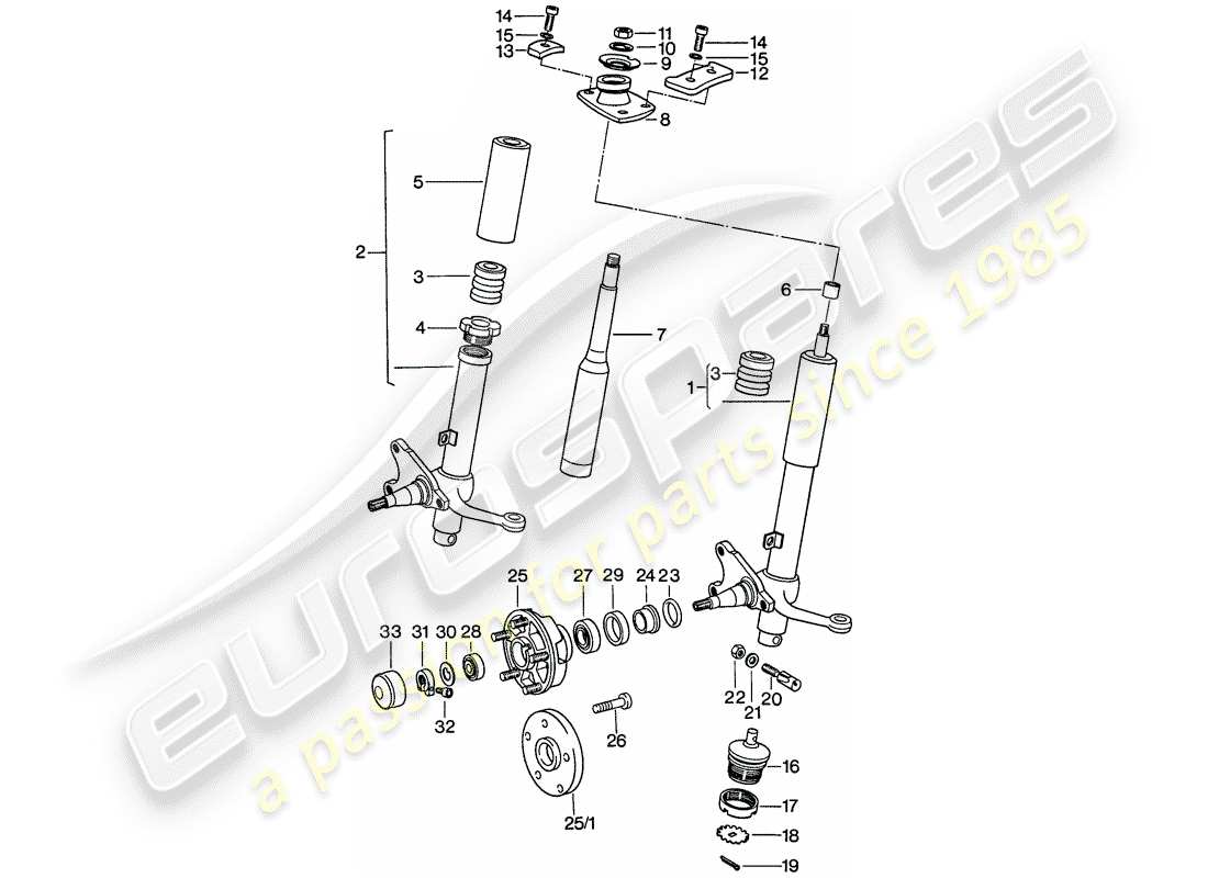 porsche 1977 (911) punto ammortizzatore - lubrificanti diagramma delle parti
