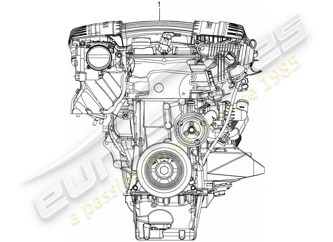 porsche 2010 (cayenne e1 9pa) motore sostitutivo diagramma delle parti