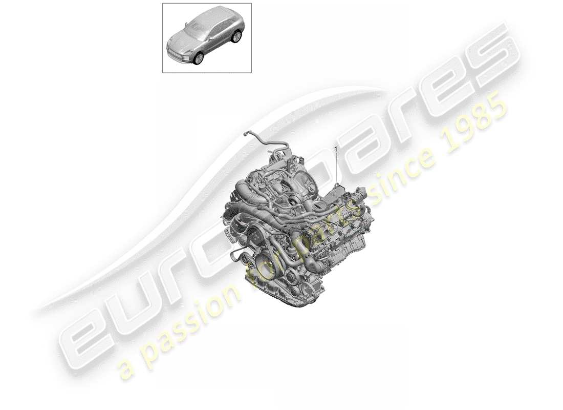 porsche 2019 (macan) motore sostitutivo diagramma delle parti