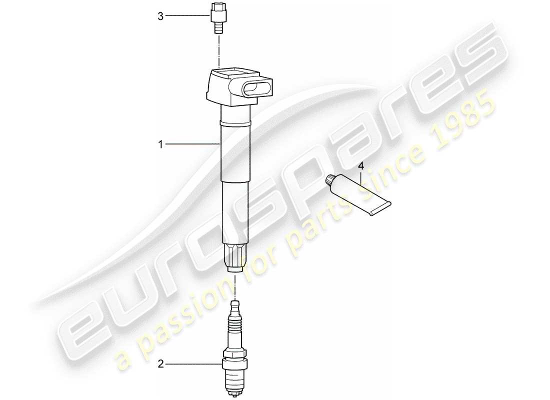 porsche 2012 (cayenne e2 92a) sistema di accensione diagramma delle parti