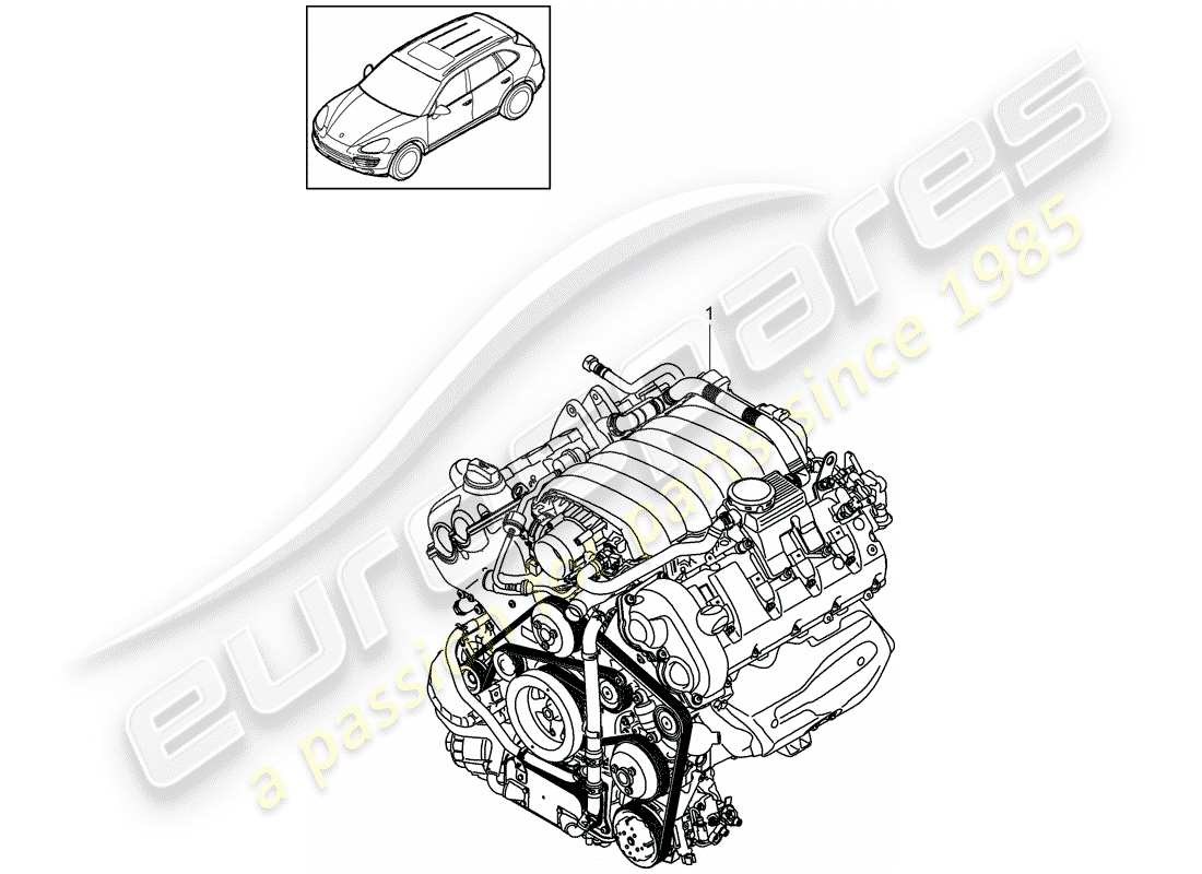 porsche 2017 (cayenne e2 92a) motore sostitutivo diagramma delle parti
