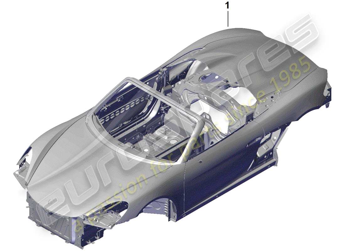 porsche 2020 (718 boxster spyder) carrozzeria diagramma delle parti