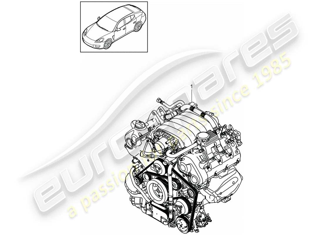 porsche 2010 (panamera 970) motore sostitutivo diagramma delle parti
