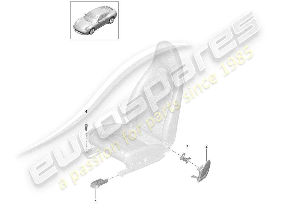 porsche 2017 (991-2) posto a sedere diagramma delle parti
