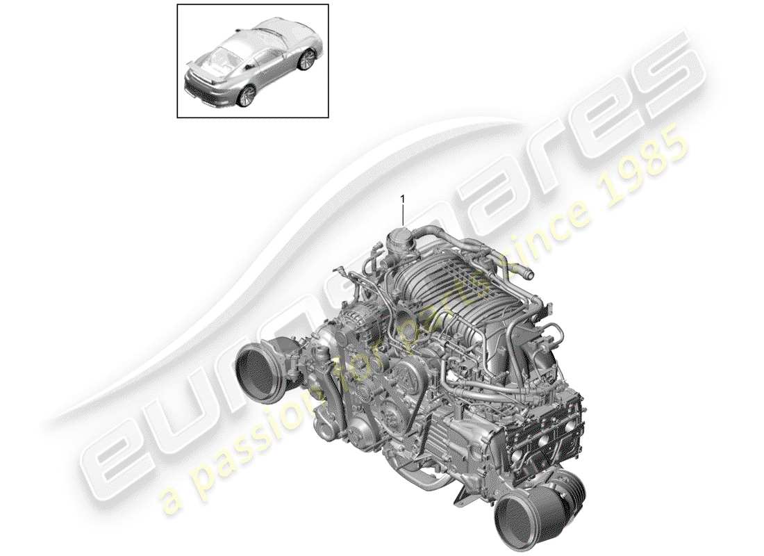 porsche 2015 (991-1 r/gt3/rs) motore di sostituzione schema delle parti