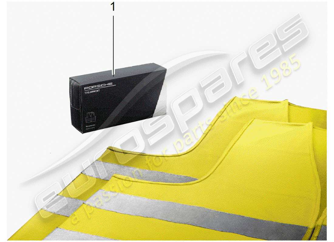 porsche 2020 (tequipment macan) gilet di avvertimento diagramma delle parti