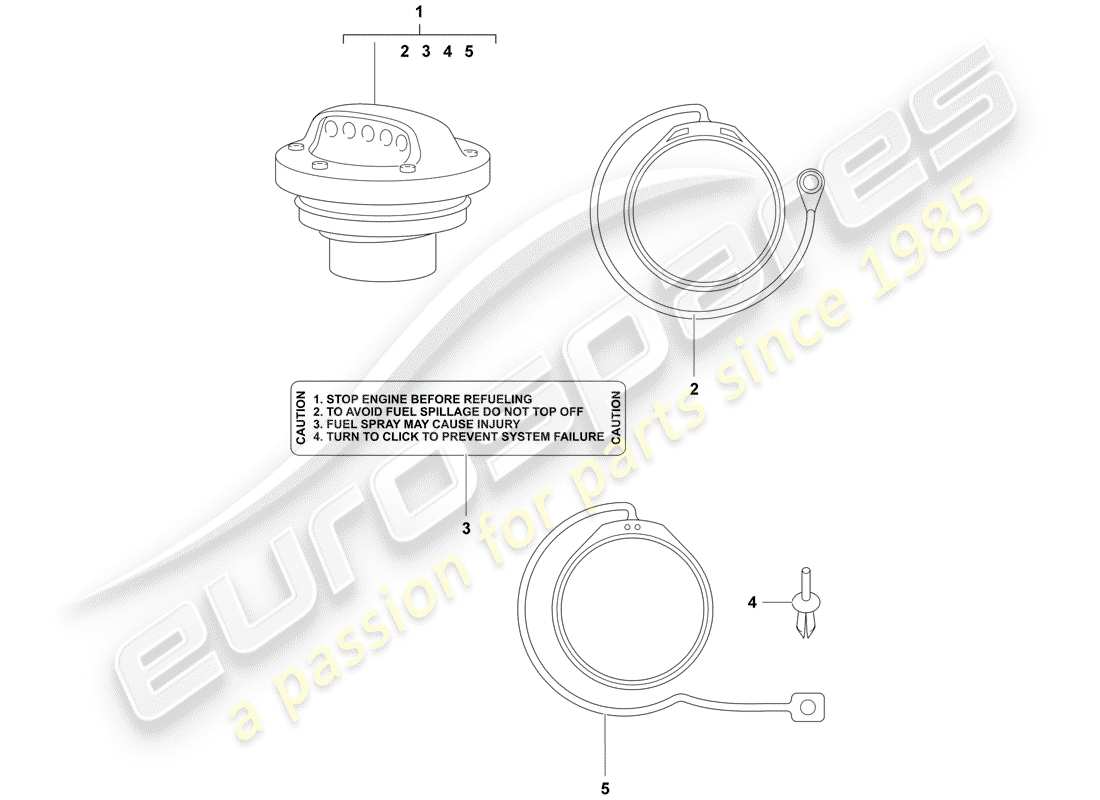 porsche 2007 (tequipment) tappo serbatoio carburante diagramma delle parti