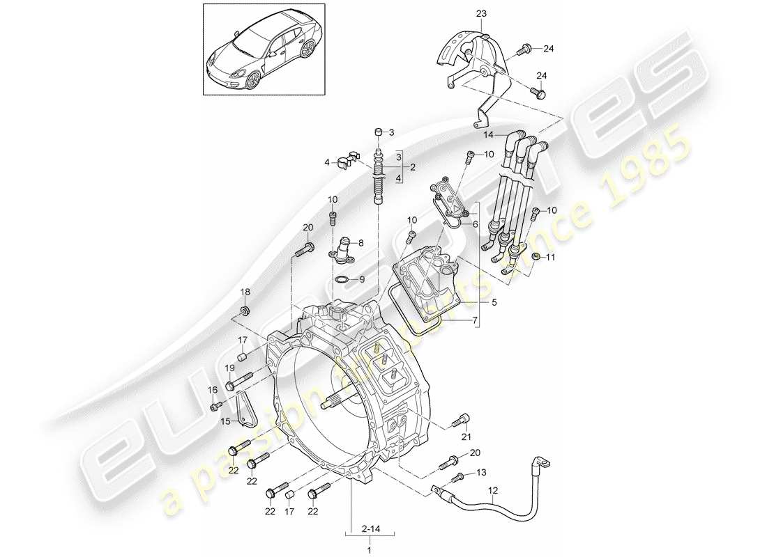 porsche 2013 (panamera 970) diagramma delle parti ibride