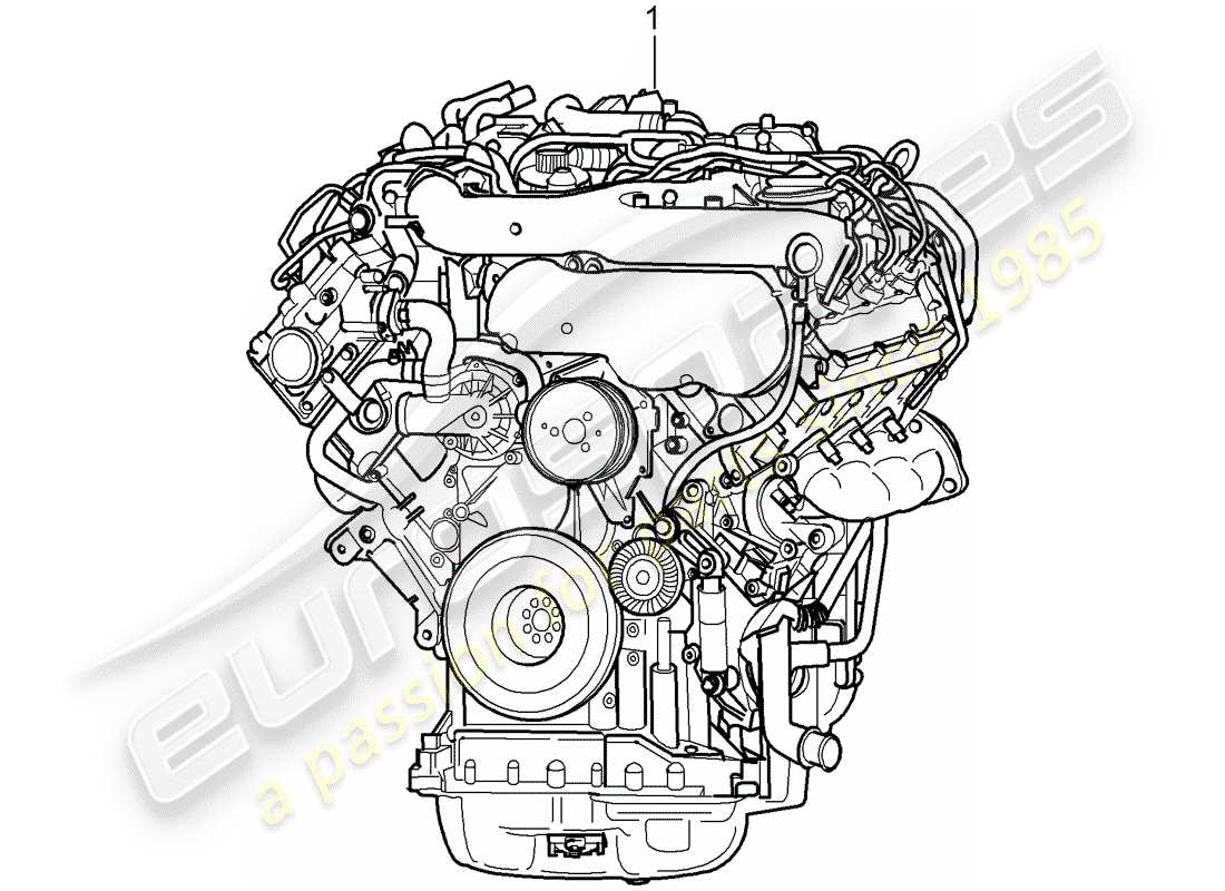 porsche 2007 (cayenne e1 9pa) motore sostitutivo diagramma delle parti
