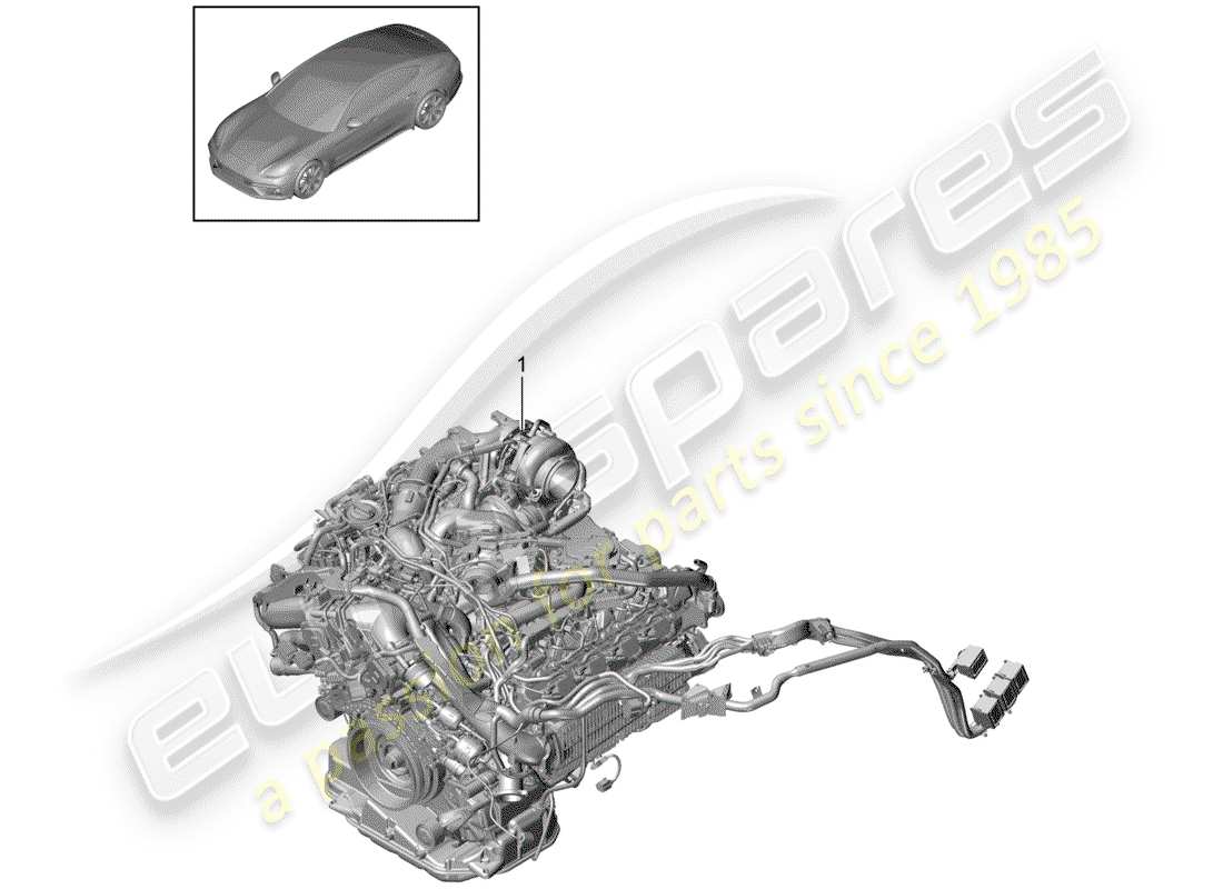 porsche 2018 (panamera 971-1) motore sostitutivo diagramma delle parti