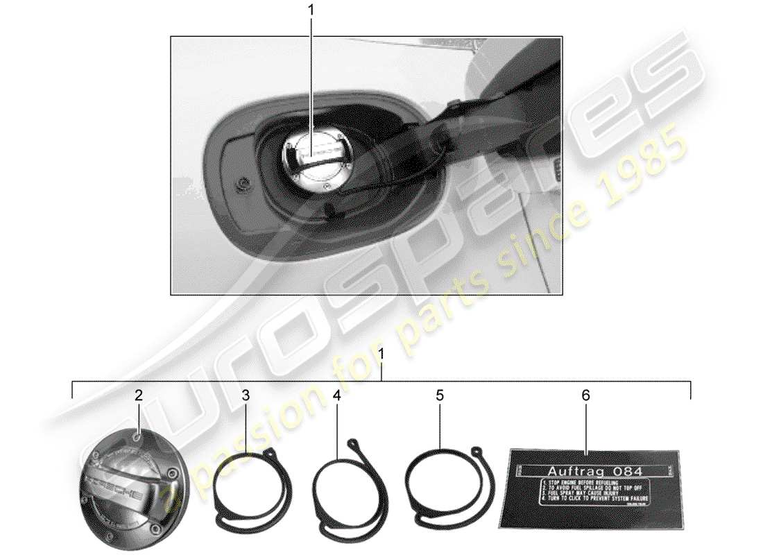 porsche 2016 (tequipment macan) tappo con cinghia di tenuta per schema delle parti