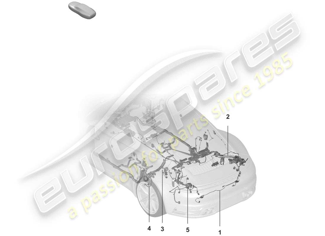 porsche 2019 (992-1) diagramma delle parti del cablaggio
